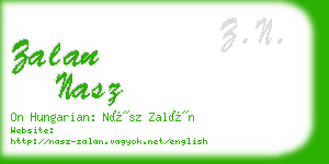 zalan nasz business card